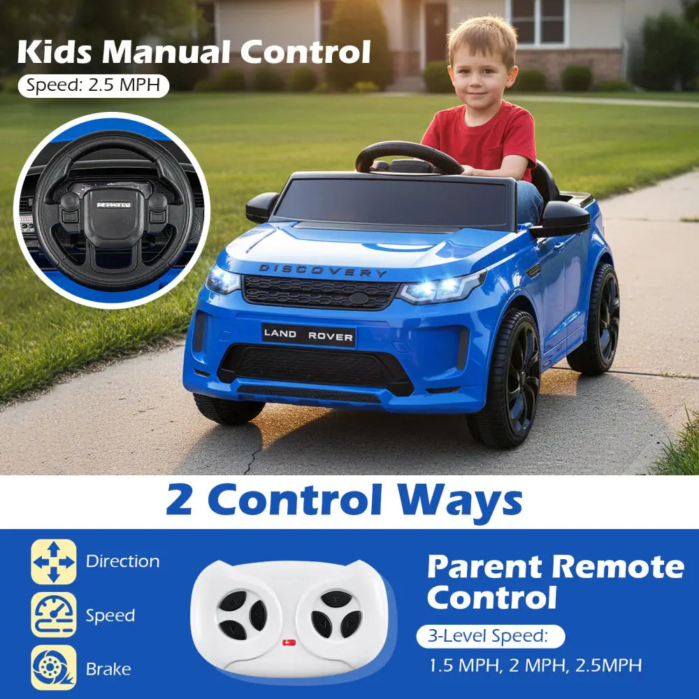 Licensed Land Rover Kids Ride on Car 12V Battery Powered Kids Electric Car-Navy - Navy - Powered Ride On Toys