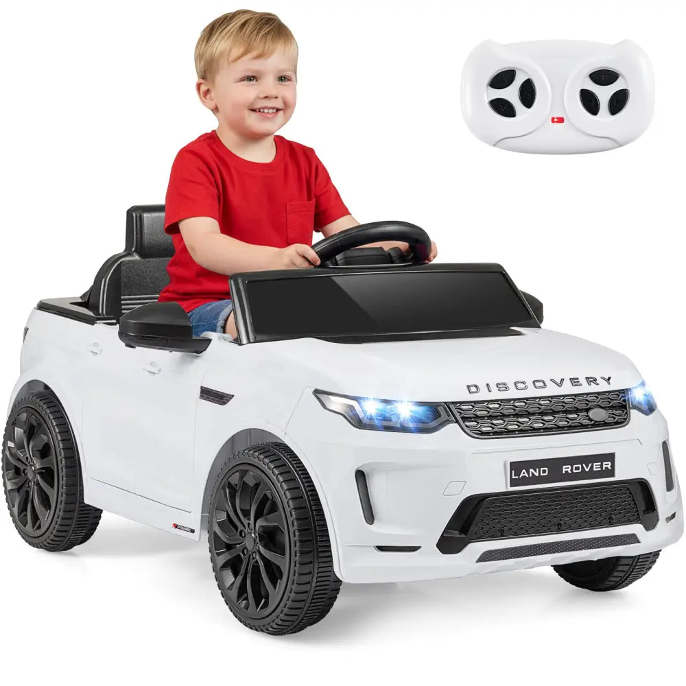 Licensed Land Rover Kids Ride on Car 12V Battery Powered Kids Electric Car-White - White - Powered Ride On Toys