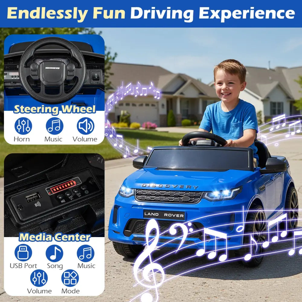 Licensed Land Rover Kids Ride on Car 12V Battery Powered Kids Electric Car-Navy - Navy - Powered Ride On Toys