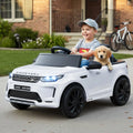 Licensed Land Rover Kids Ride on Car 12V Battery Powered Kids Electric Car-White - White - Powered Ride On Toys