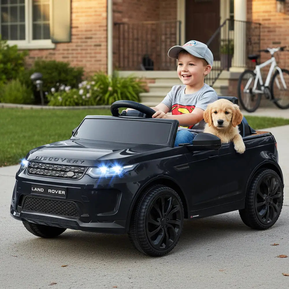 Licensed Land Rover Kids Ride on Car 12V Battery Powered Kids Electric Car-Black - Black - Powered Ride On Toys