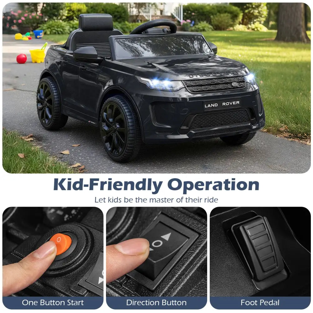 Licensed Land Rover Kids Ride on Car 12V Battery Powered Kids Electric Car-Black - Black - Powered Ride On Toys