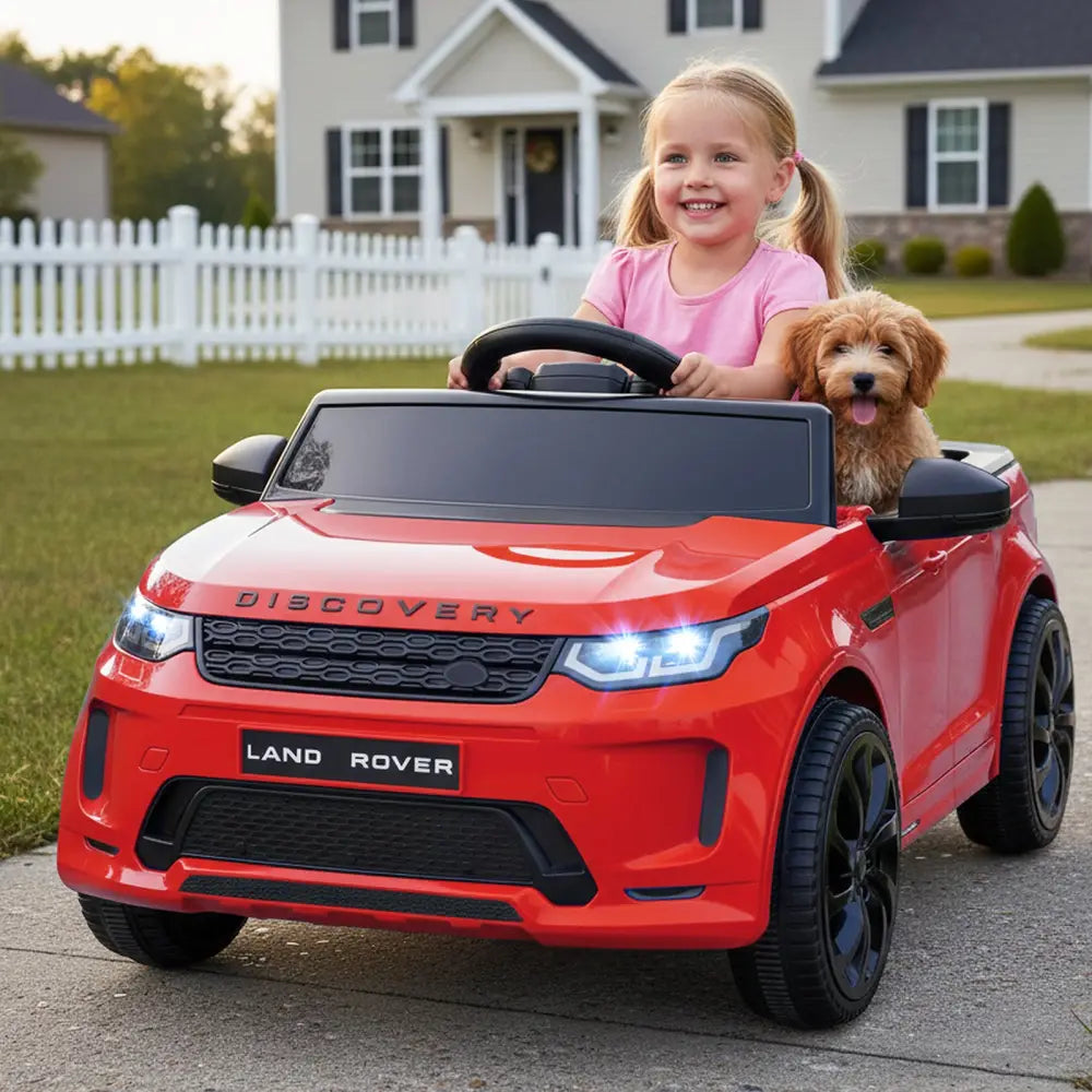 Licensed Land Rover Kids Ride on Car 12V Battery Powered Kids Electric Car-Red - Red - Powered Ride On Toys