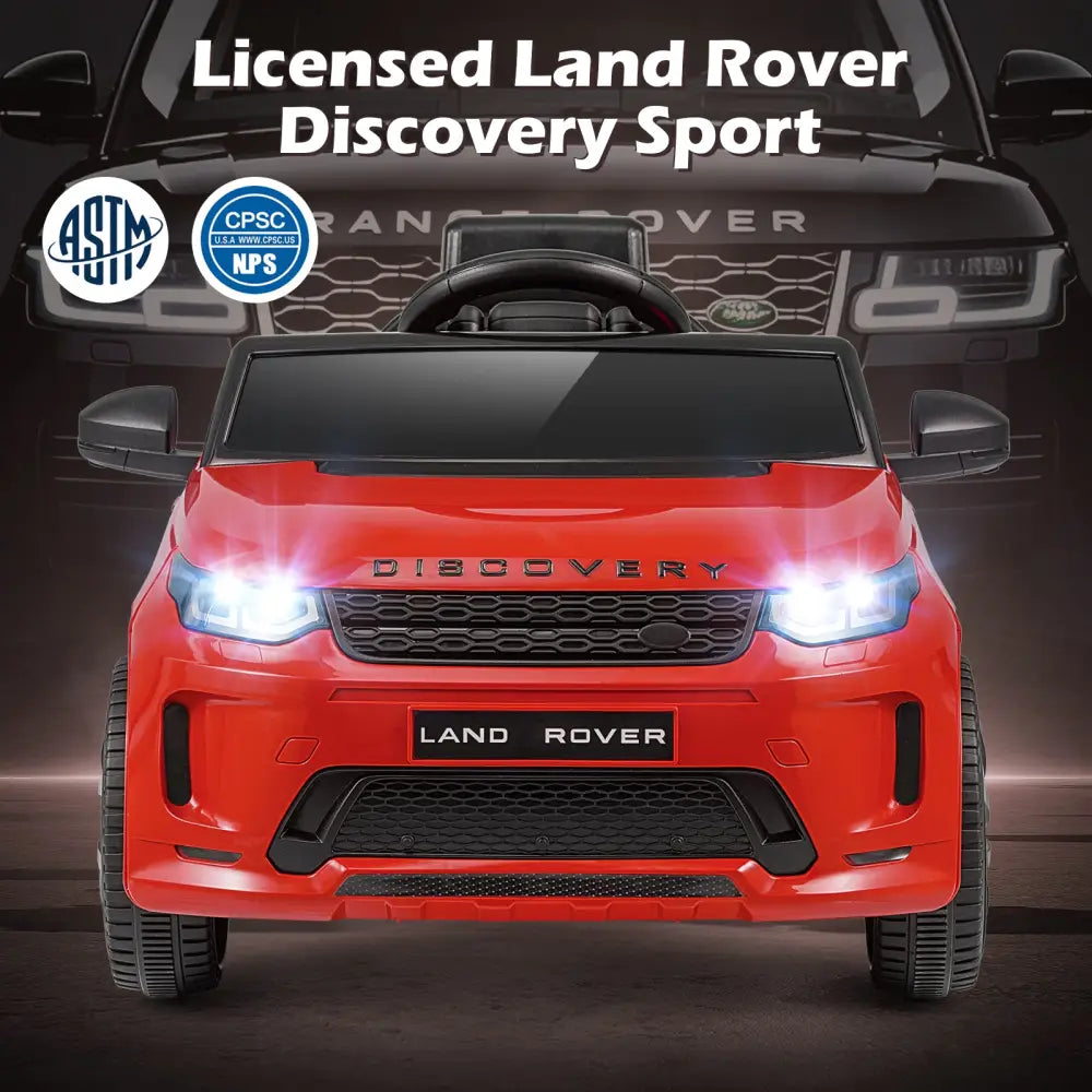 Licensed Land Rover Kids Ride on Car 12V Battery Powered Kids Electric Car-Red - Red - Powered Ride On Toys