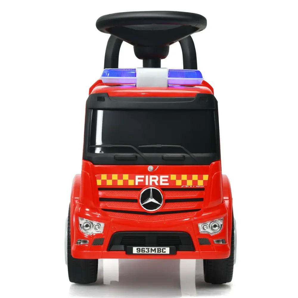 Licensed Mercedes Benz Kids Fire Engine Racer-Red - Red - Push & Pedal Ride On Toys