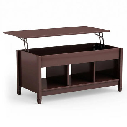 Lift Top Coffee Table with Hidden Storage Compartment-Coffee - Coffee - Coffee Tables