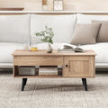 Lift Top Coffee Table with Storage and Hidden Compartment-Natural - Natural - Coffee Tables