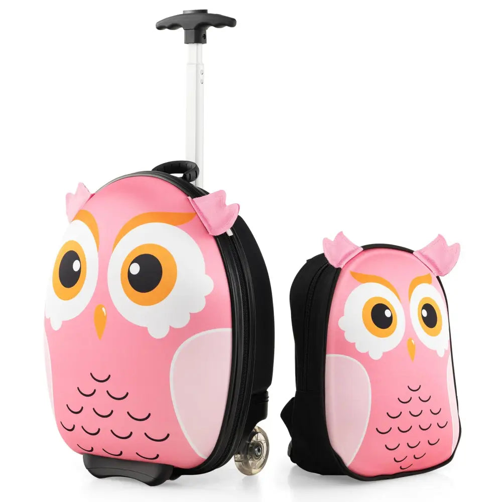 Lightweight and Portable Rolling Suitcase for Children-Pink - Pink - Kids Luggage