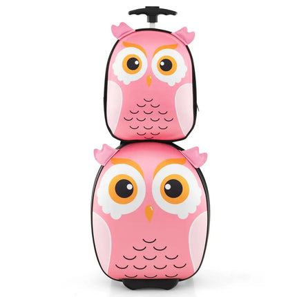 Lightweight and Portable Rolling Suitcase for Children-Pink - Pink - Kids Luggage