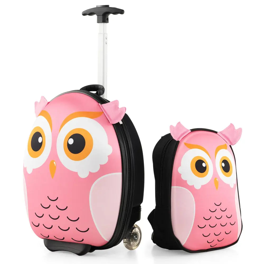Lightweight and Portable Rolling Suitcase for Children-Pink - Pink - Kids Luggage