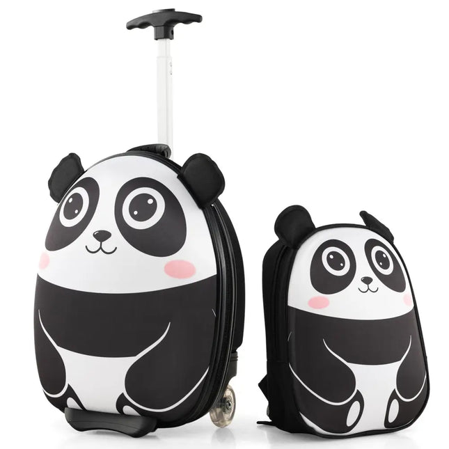 Lightweight and Portable Rolling Suitcase for Children - White - Oasis Home Essentials