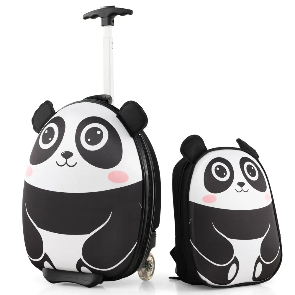 Lightweight and Portable Rolling Suitcase for Children - White - Oasis Home Essentials