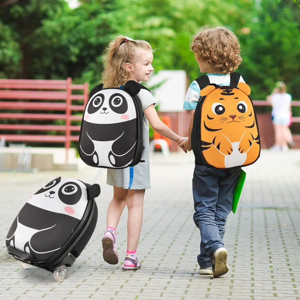 Lightweight and Portable Rolling Suitcase for Children - White - Oasis Home Essentials