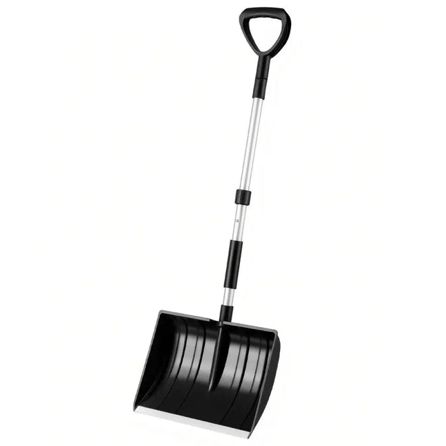Lightweight and Portable Snow Shovel with D-grip Handle for Driveway and Car-Black - Black - Snow Removal