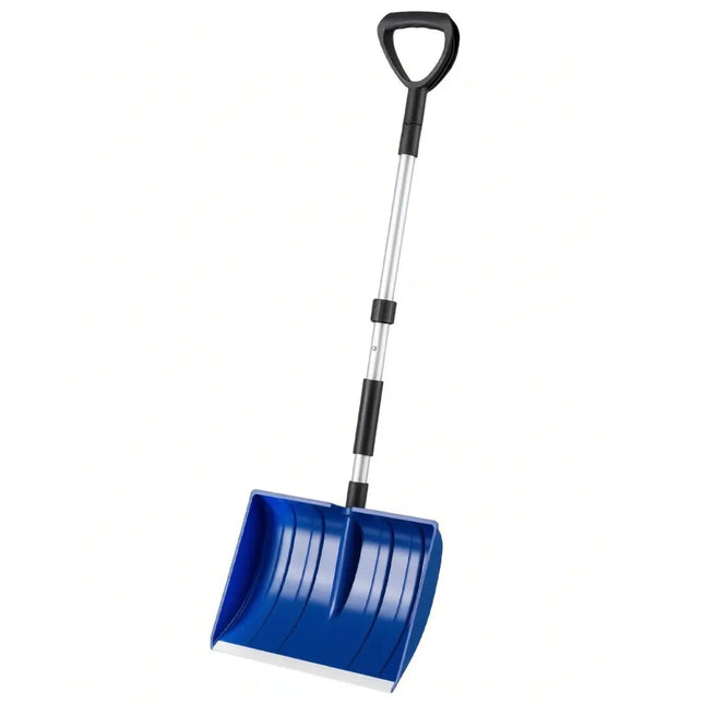 Lightweight and Portable Snow Shovel with D-grip Handle for Driveway and Car-Blue - Blue - Snow Removal