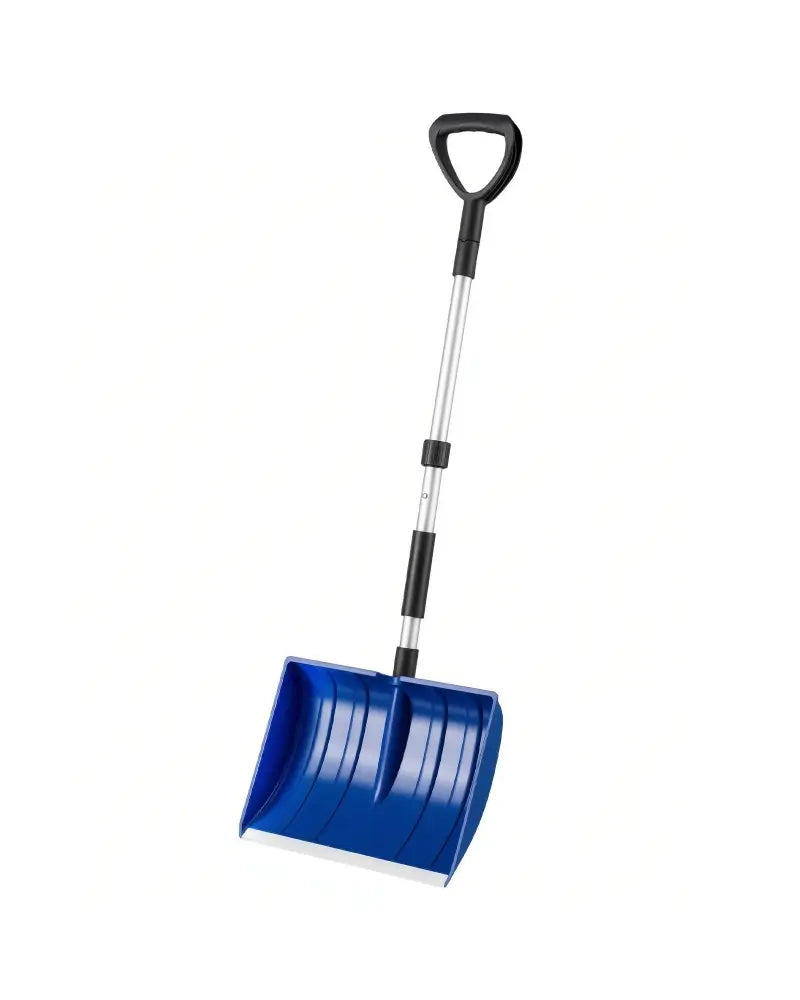 Lightweight and Portable Snow Shovel with D-grip Handle for Driveway and Car-Blue - Blue - Snow Removal