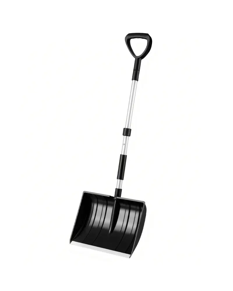 Lightweight and Portable Snow Shovel with D-grip Handle for Driveway and Car-Black - Black - Snow Removal