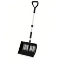 Lightweight and Portable Snow Shovel with D-grip Handle for Driveway and Car-Black - Black - Snow Removal