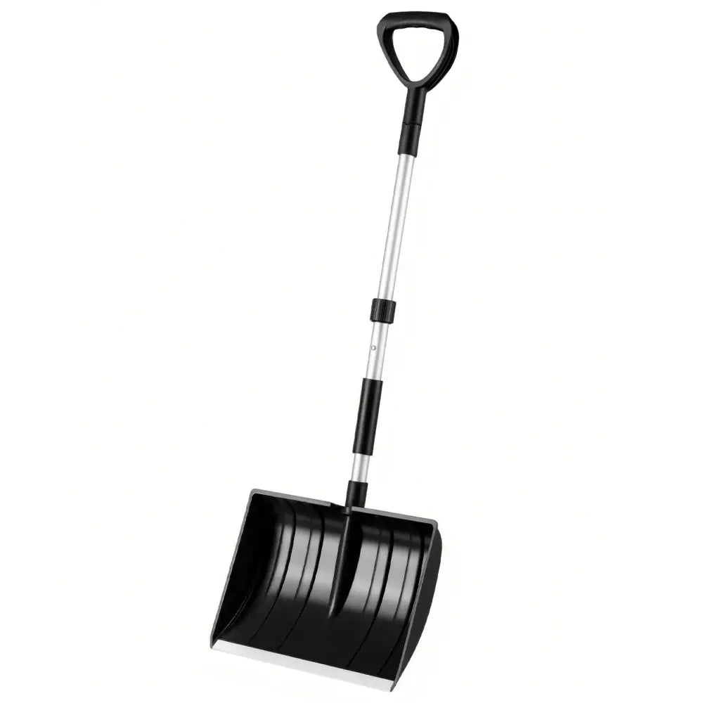 Lightweight and Portable Snow Shovel with D-grip Handle for Driveway and Car-Black - Black - Snow Removal