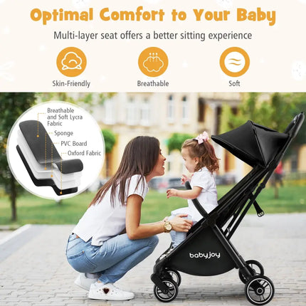 Lightweight Baby Stroller |Compact Travel Stroller for Airplane Fits Airplane Cabin & Overhead - Oasis Home Essentials