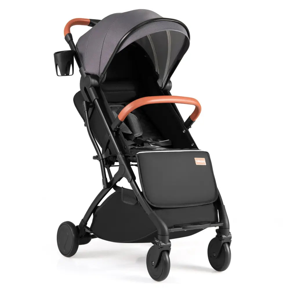 Lightweight Baby Stroller Compact Travel Stroller with One-Hand Folding-Gray - Gray - Baby Strollers