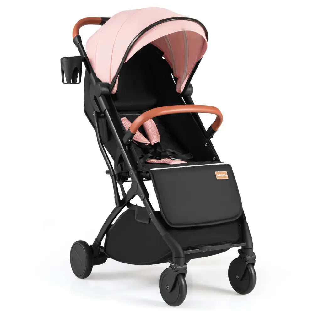 Lightweight Baby Stroller Compact Travel Stroller with One-Hand Folding-Pink - Pink - Baby Strollers