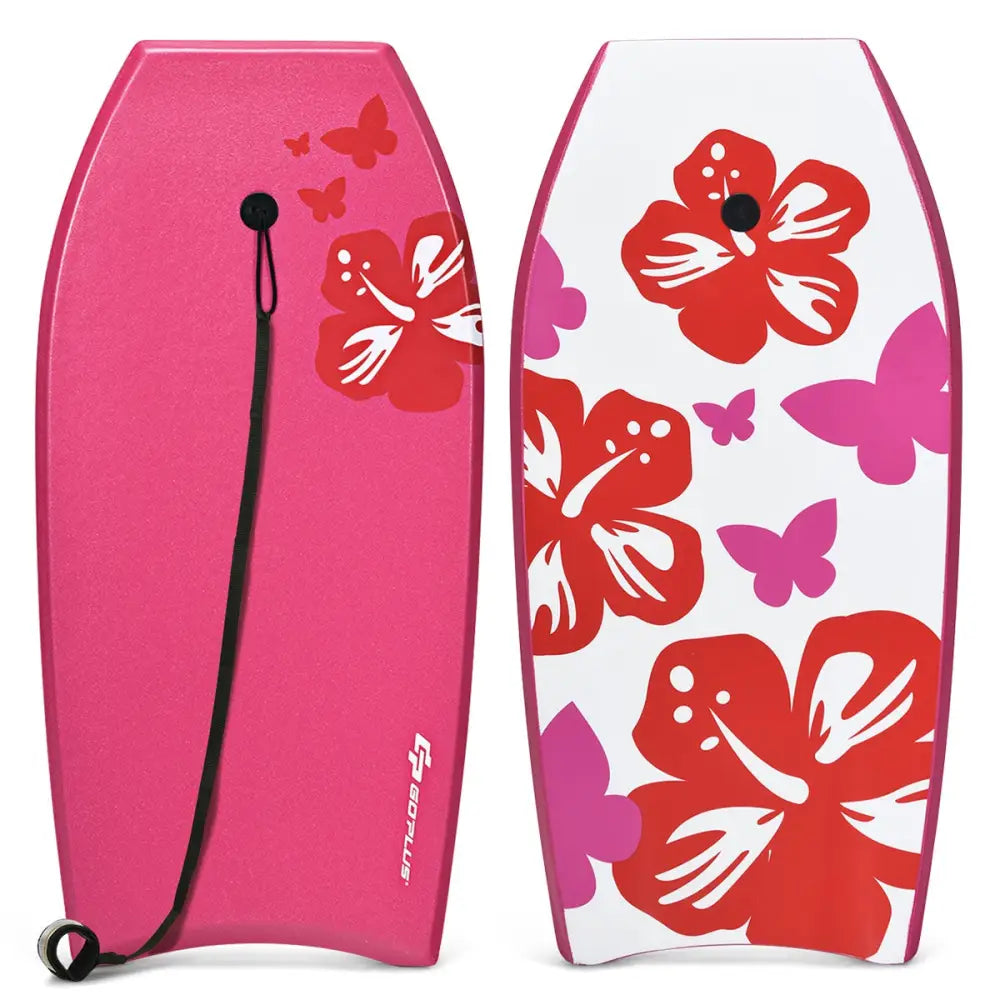 Lightweight Bodyboard Surfing with Leash EPS Core Boarding IXPE-L - Pink - Surfing