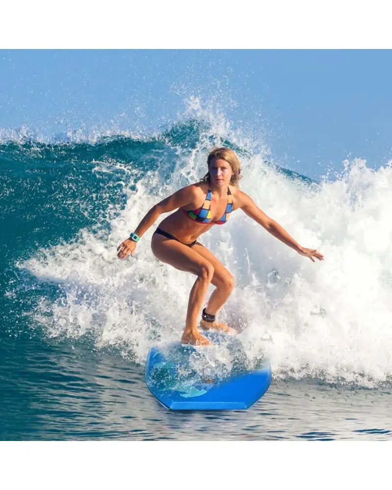 Lightweight Super Bodyboard Surfing with EPS Core Boarding-M - Blue - Surfing