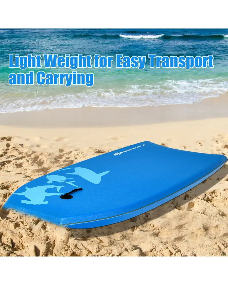 Lightweight Super Bodyboard Surfing with EPS Core Boarding-M - Blue - Surfing