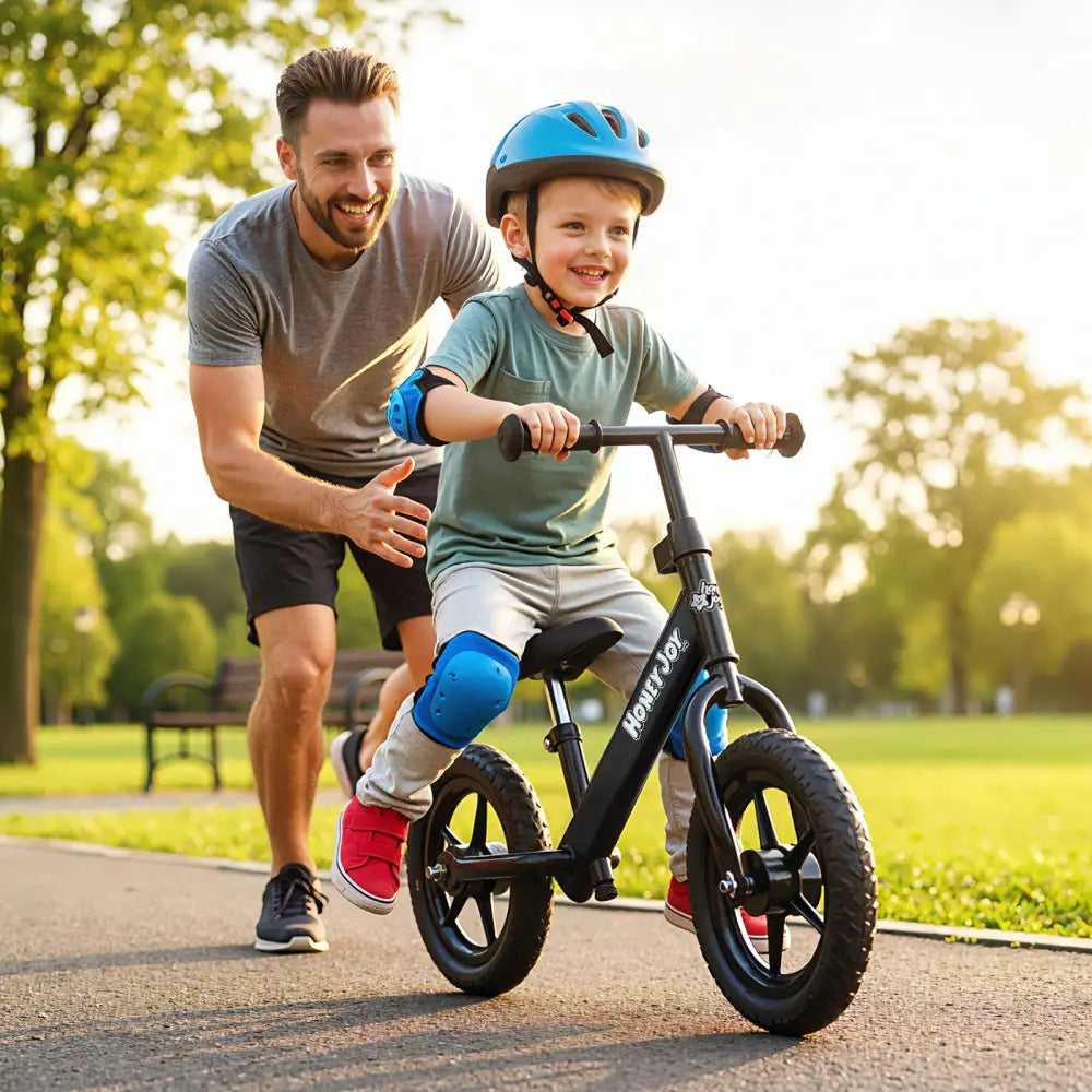 Lightweight Toddler Balance Bike No Pedal Training Bicycle-Black - Black - Balance Bikes