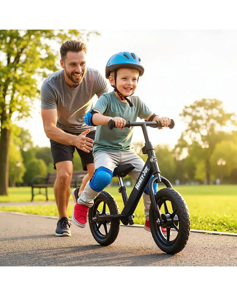 Lightweight Toddler Balance Bike No Pedal Training Bicycle-Black - Black - Balance Bikes
