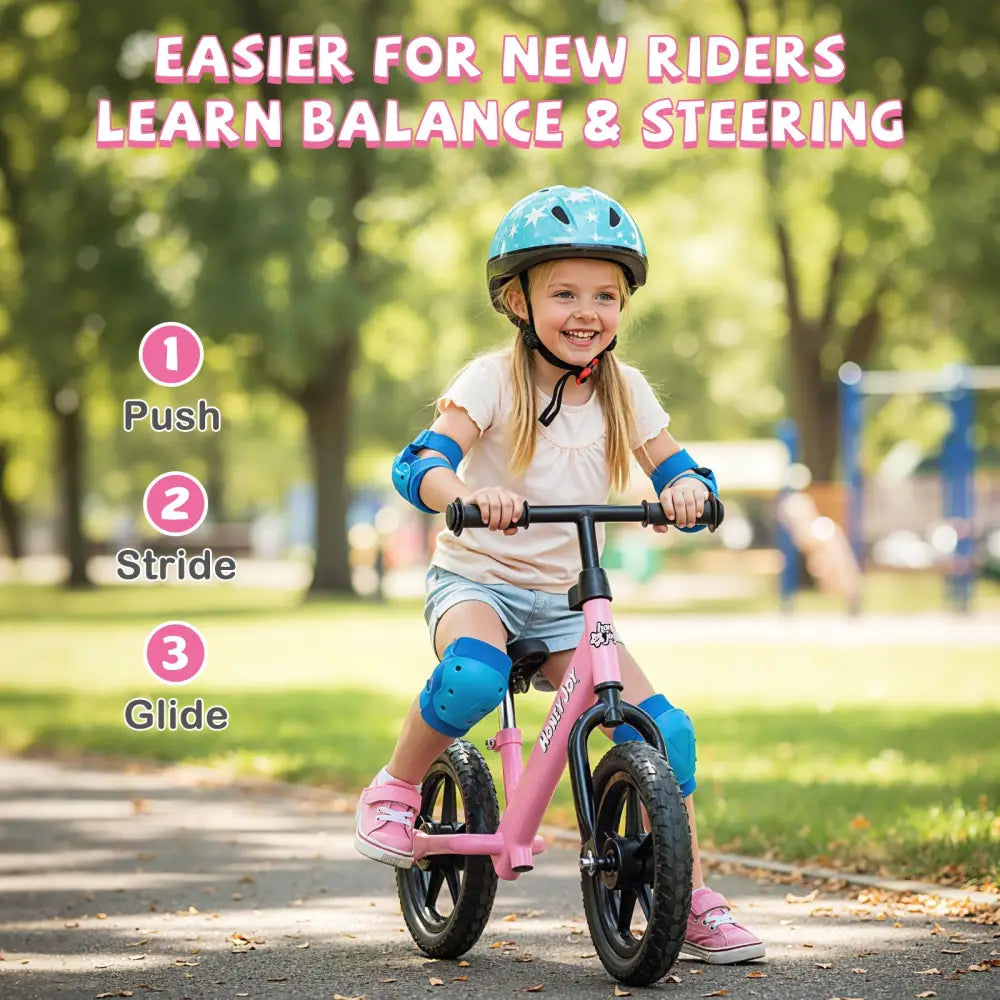 Lightweight Toddler Balance Bike No Pedal Training Bicycle-Pink - Pink - Balance Bikes