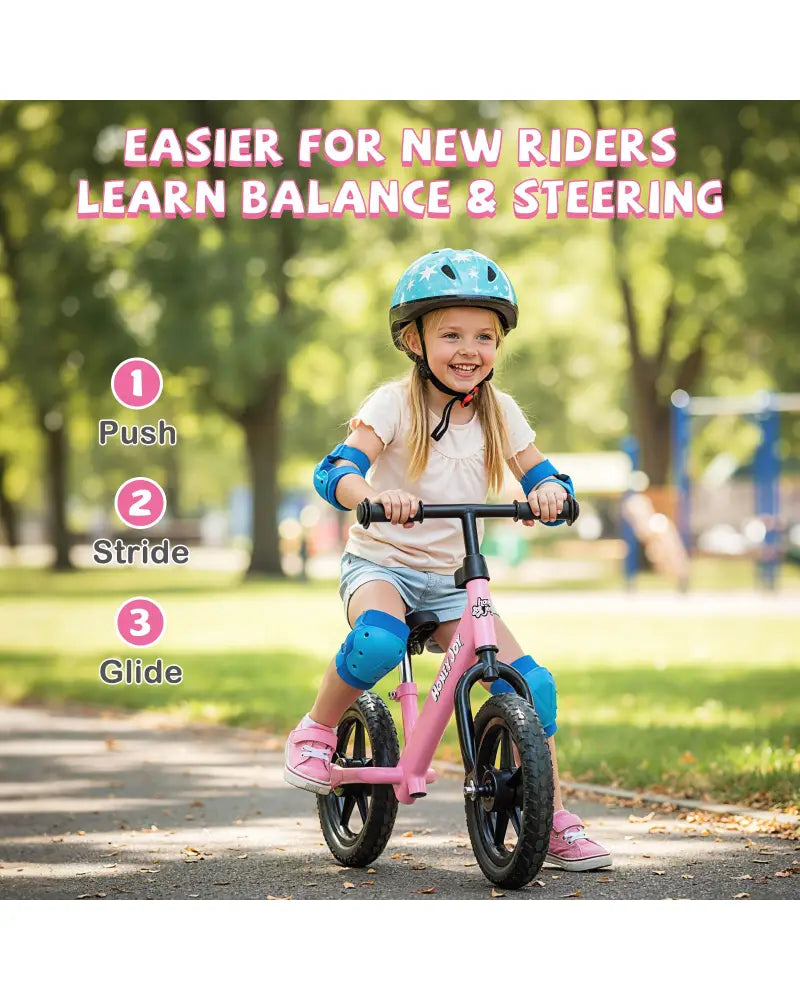 Lightweight Toddler Balance Bike No Pedal Training Bicycle-Pink - Pink - Balance Bikes