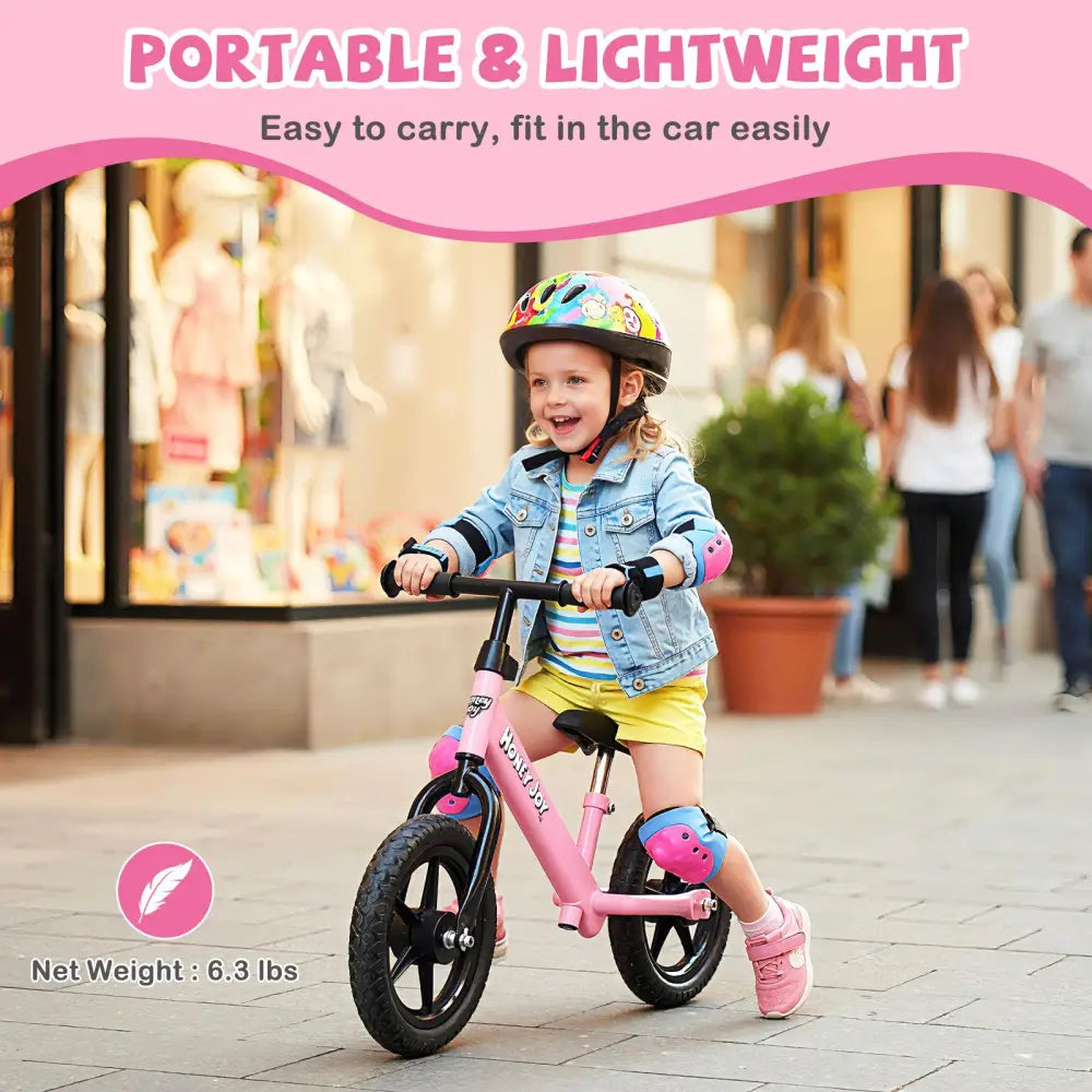 Lightweight Toddler Balance Bike No Pedal Training Bicycle-Pink - Pink - Balance Bikes