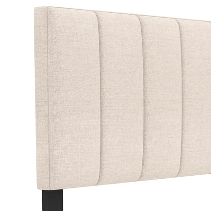 Linen Upholstered Headboard with Solid Wood Legs and Adjustable Width-Beige - Beige - Headboards