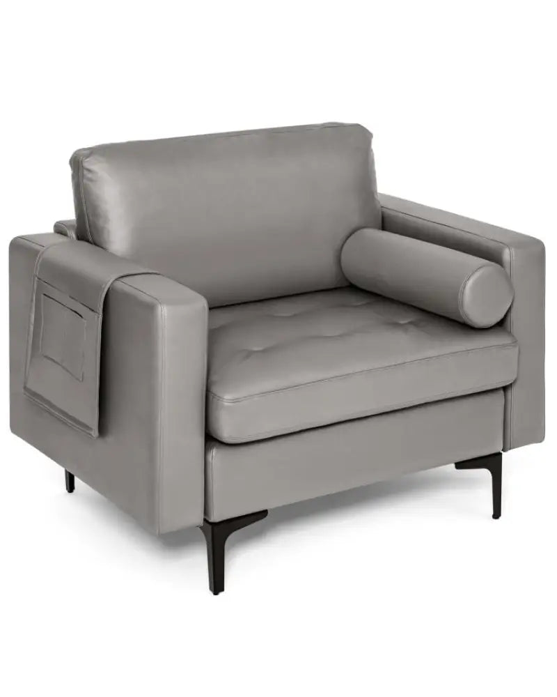 Living Room Set: Floor Lamp + Accent Chair + 3-Seat Sofa - Living Room