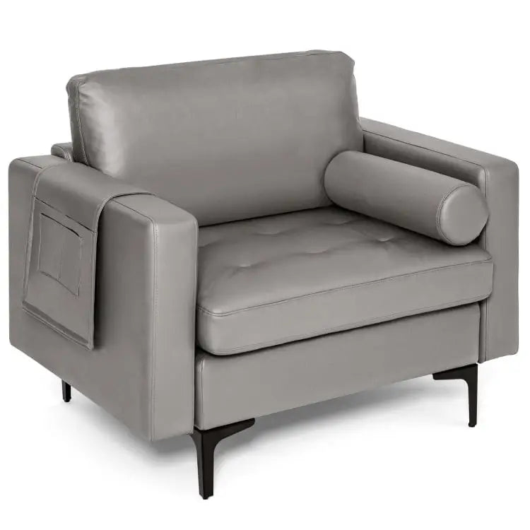 Living Room Set: Floor Lamp + Accent Chair + 3-Seat Sofa - Living Room
