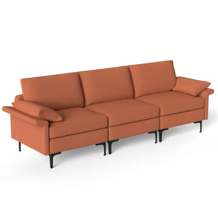 Living Room Set: Floor Lamp + Accent Chair + 3-Seat Sofa - Living Room