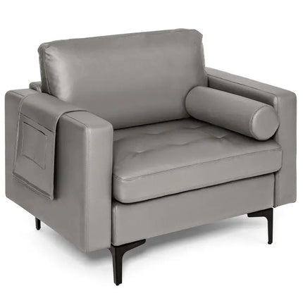 Living Room Set: Floor Lamp + Accent Chair + 3-Seat Sofa - Living Room