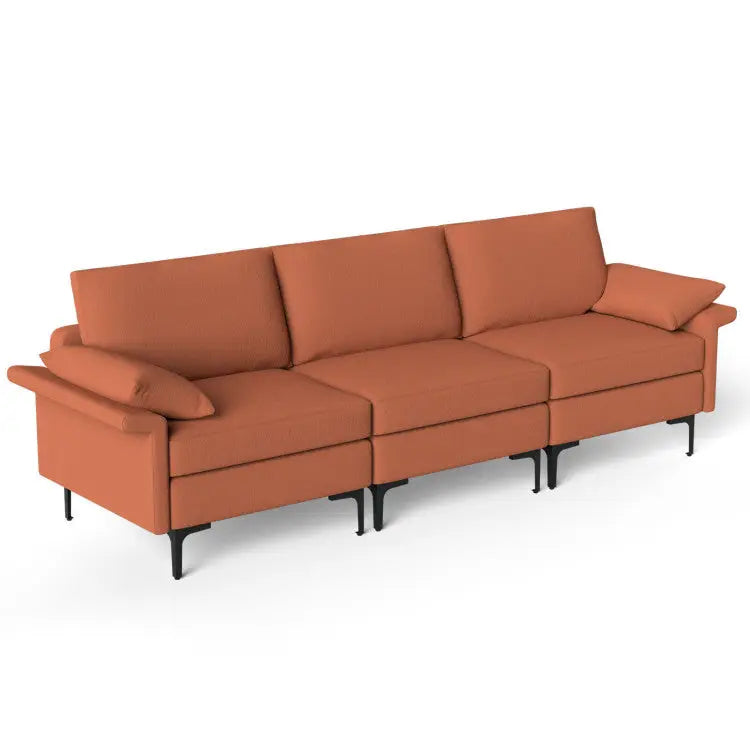 Living Room Set: Floor Lamp + Accent Chair + 3-Seat Sofa - Living Room