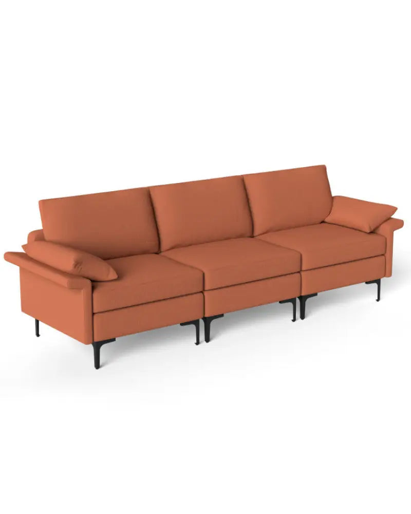 Living Room Set: Floor Lamp + Accent Chair + 3-Seat Sofa - Living Room