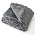 Luxury Fuzzy Plush Rabbit Fur Bubble Blanket for Armchair-Gray - Gray - Bedding