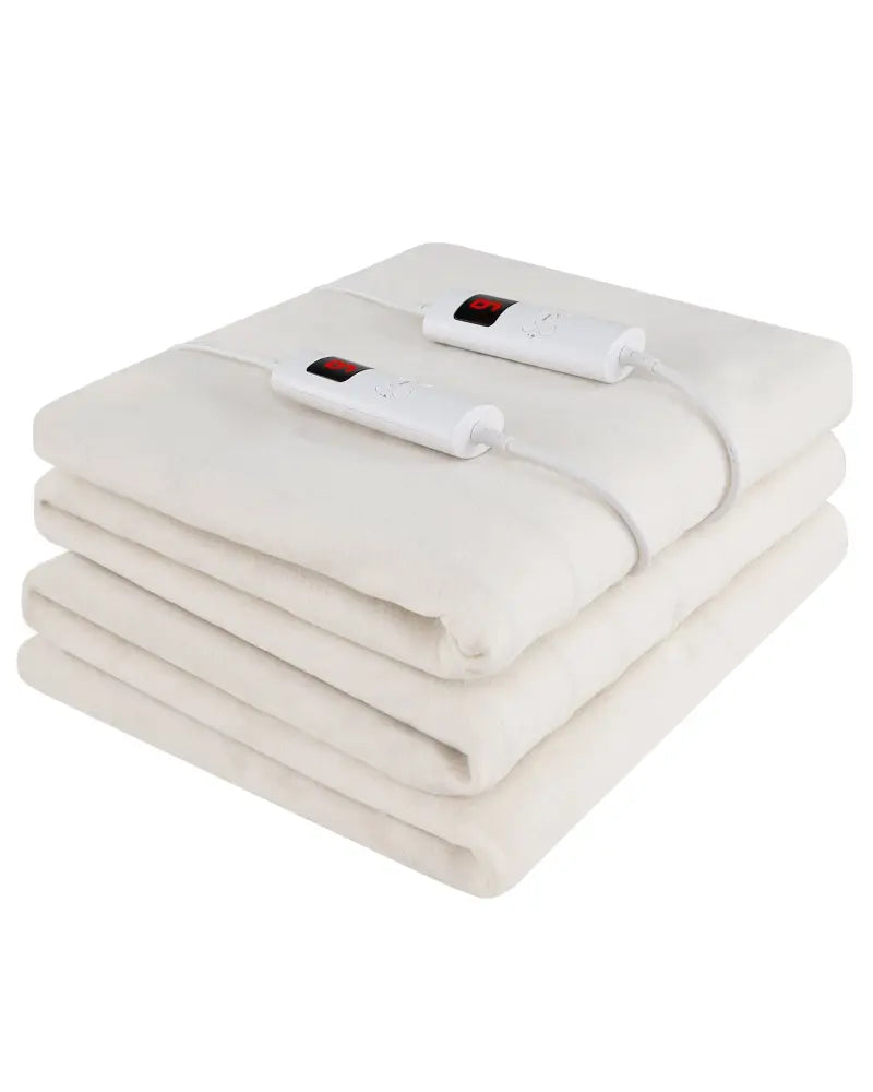 Machine Washable Electric Bed Warmer with Dual Controller 9 Heat Setting and 9-Hour Auto Off and Overheat