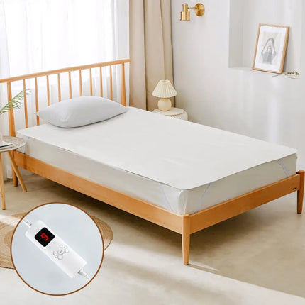 Machine Washable Electric Bed Warmer with Dual Controller 9 Heat Setting and 9-Hour Auto Off and Overheat