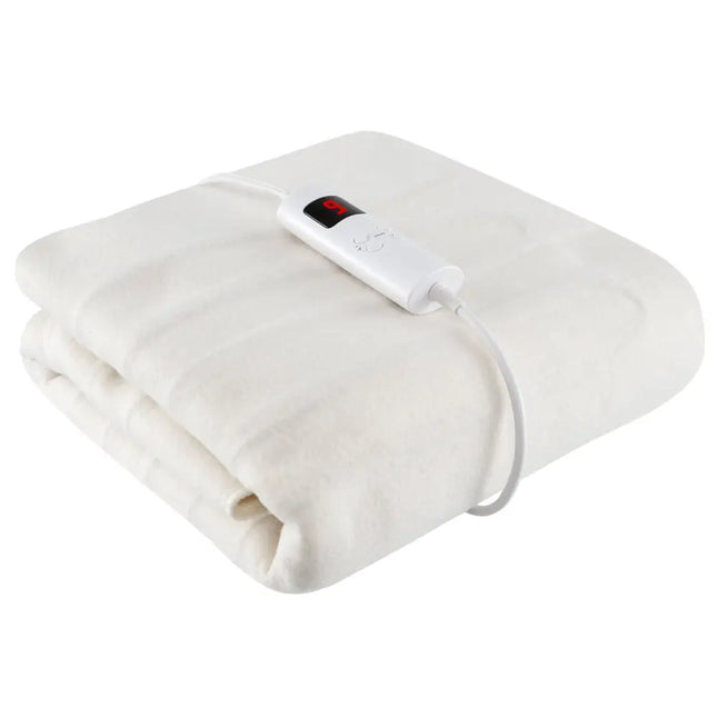 Machine Washable Electric Bed Warmer with Dual Controller 9 Heat Setting and 9-Hour Auto Off and Overheat