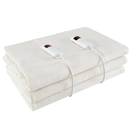 Machine Washable Electric Bed Warmer with Dual Controller 9 Heat Setting and 9-Hour Auto Off and Overheat