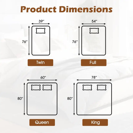 Machine Washable Electric Bed Warmer with Dual Controller 9 Heat Setting and 9-Hour Auto Off and Overheat