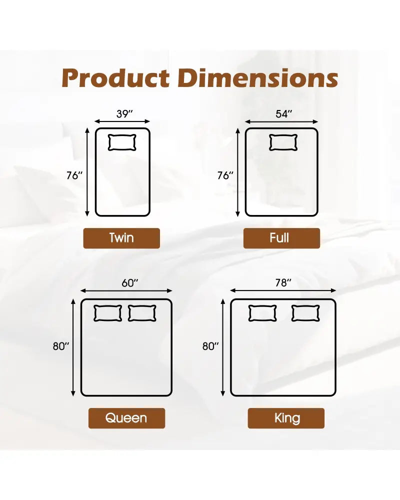 Machine Washable Electric Bed Warmer with Dual Controller 9 Heat Setting and 9-Hour Auto Off and Overheat