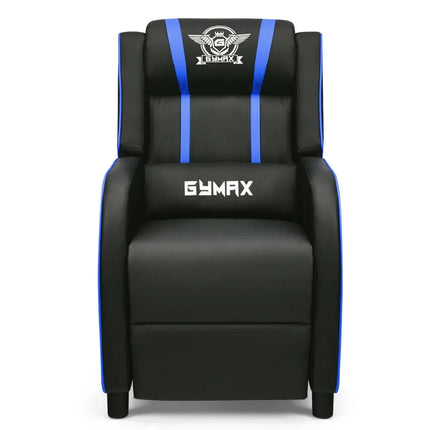 Massage Racing Gaming Single Recliner Chair-Blue - Blue - Gaming Chairs