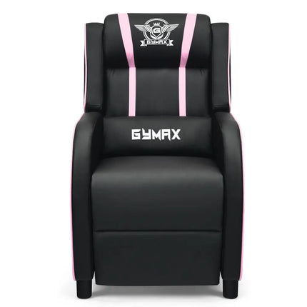 Massage Racing Gaming Single Recliner Chair-Pink - Pink - Gaming Chairs